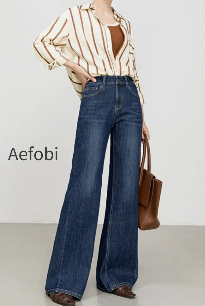 high-waist-four-way-stretch-flare-denim-jeans