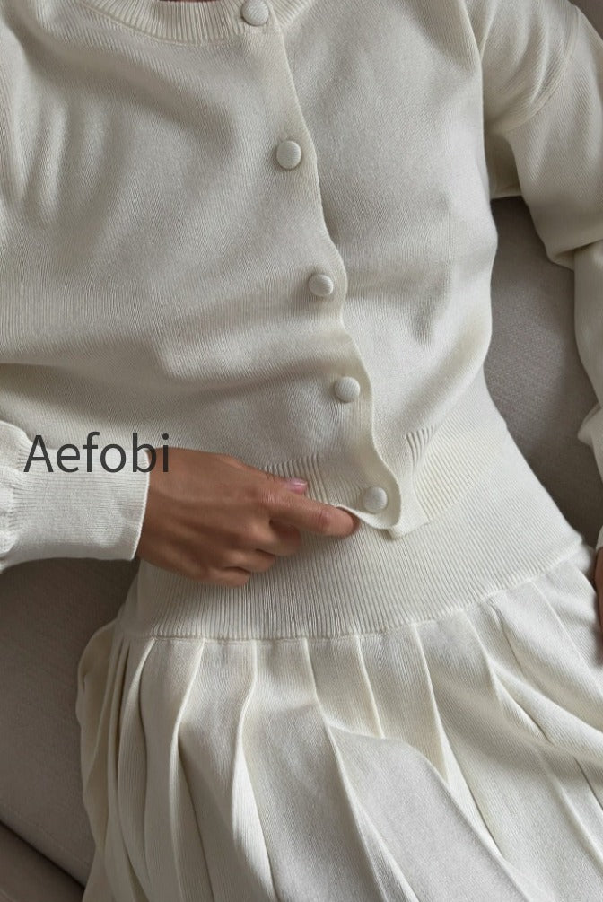 ruffled-short-knit-cardigan-mini-skirt-two-piece-set