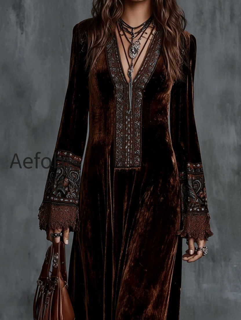 bohemian-velvet-embroidered-borders-maxi-dress