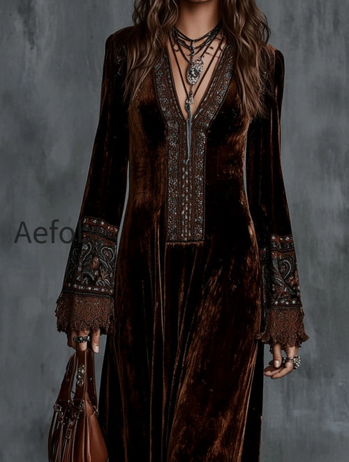 bohemian-velvet-embroidered-borders-maxi-dress