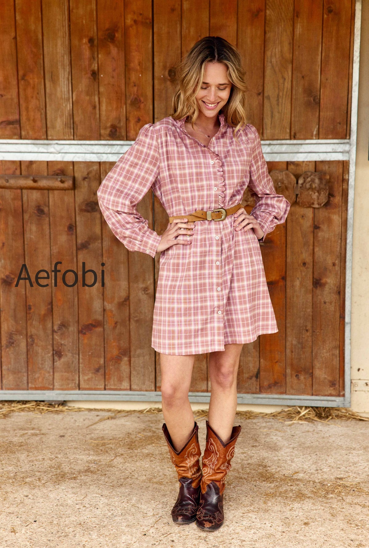 robe-carreaux-rose-raquel