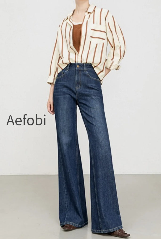 high-waist-four-way-stretch-flare-denim-jeans