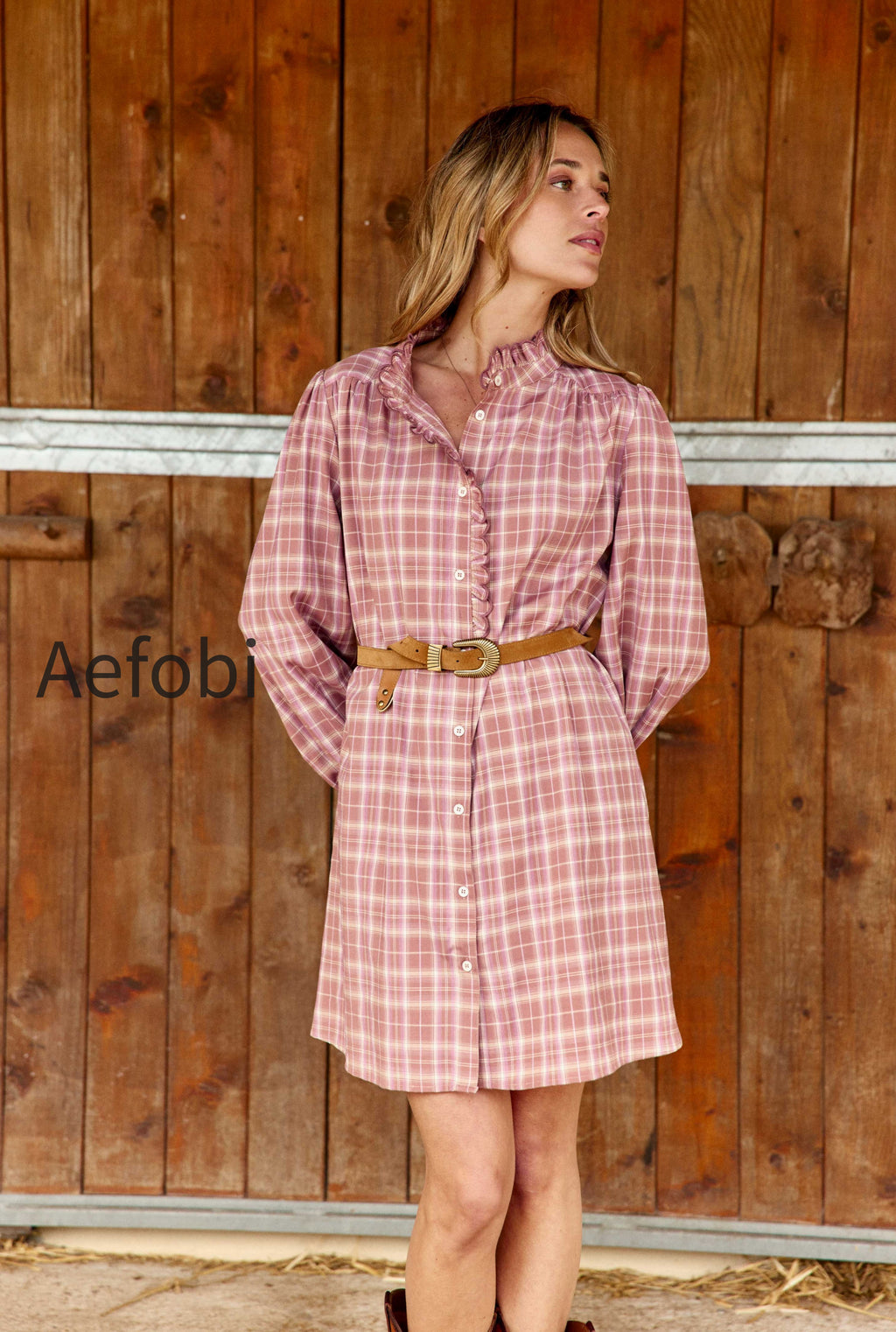 robe-carreaux-rose-raquel