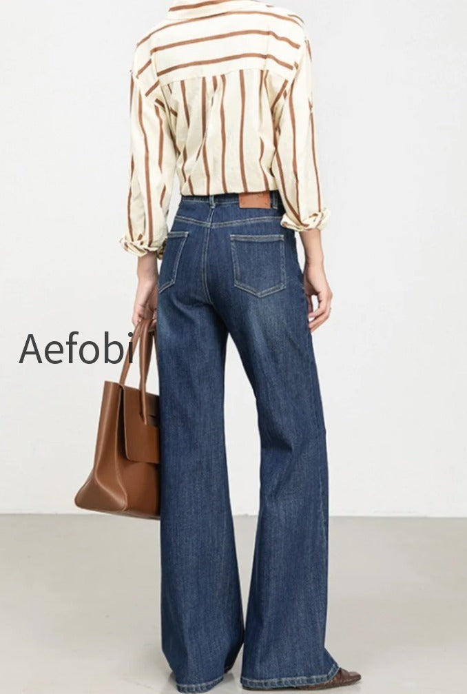 high-waist-four-way-stretch-flare-denim-jeans