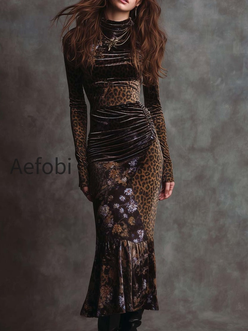 retro-gothic-leopard-print-and-floral-patchwork-velvet-maxi-dress