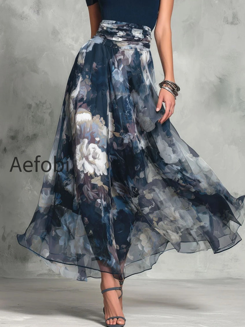 boho-elegance-knite-top-and-floral-long-skirt-set