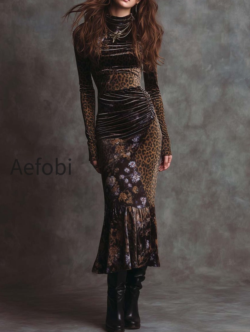 retro-gothic-leopard-print-and-floral-patchwork-velvet-maxi-dress