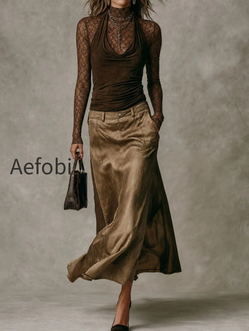 bohemian-luxe-lace-cowl-neck-top-patch-pockets-tencel-skirt-set