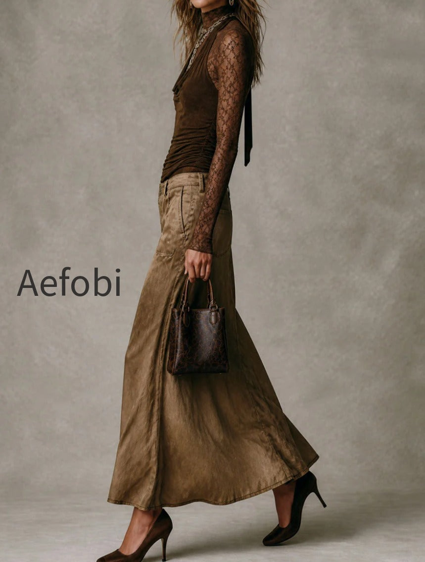 bohemian-luxe-lace-cowl-neck-top-patch-pockets-tencel-skirt-set